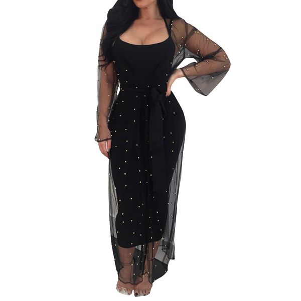 dresses woman party night polyester solid color suspender ankle-length dress+diamond mesh gauze jacket dress plus size, Black;gray
dresses woman party night polyester solid color suspender ankle-length dress+diamond mesh gauze jacket dress plus size, Black;gray