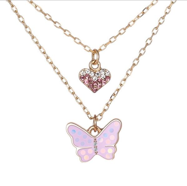 children's necklace jewelry candy cartoon butterfly love multi layer alloy oil dripping necklace the gift for kids, Silver
children's necklace jewelry candy cartoon butterfly love multi layer alloy oil dripping necklace the gift for kids, Silver