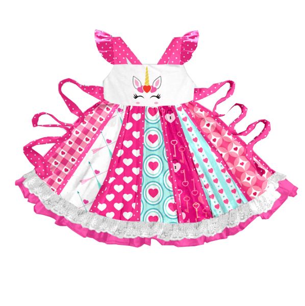 valentine's day unicorn girl dress love and polka dot kids twirl dress, Red;yellow
valentine's day unicorn girl dress love and polka dot kids twirl dress, Red;yellow