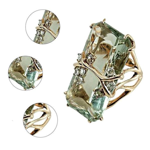 retro rectangular green crystal zircon ring female vintage rhinestone gold color engagement ring women's fashion jewelry, Silver
retro rectangular green crystal zircon ring female vintage rhinestone gold color engagement ring women's fashion jewelry, Silver