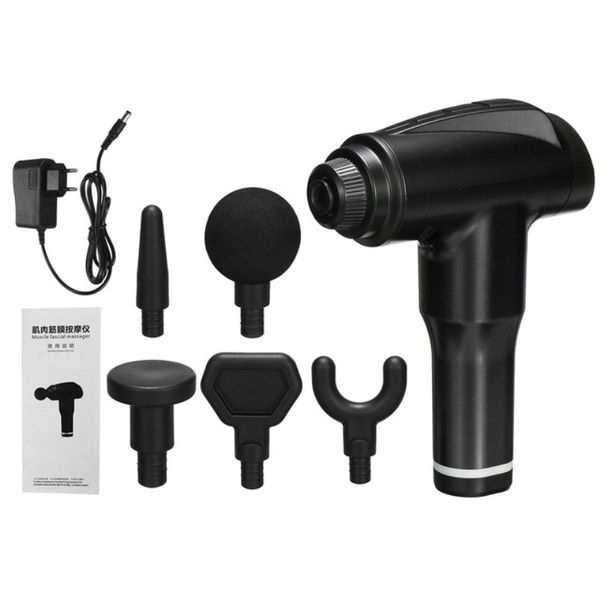 muscle massage gun deep tissue massager therapy gun exercising relief body slimming shaping relief with 5 heads
muscle massage gun deep tissue massager therapy gun exercising relief body slimming shaping relief with 5 heads