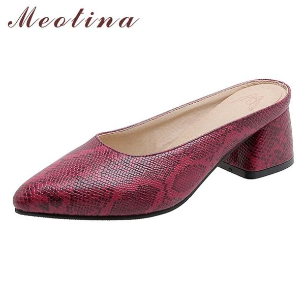 meotina women shoes high heels snake print mules pumps pointed toe thick heel footwear lady summer fashion shoes brown size 3-12, Black
meotina women shoes high heels snake print mules pumps pointed toe thick heel footwear lady summer fashion shoes brown size 3-12, Black
