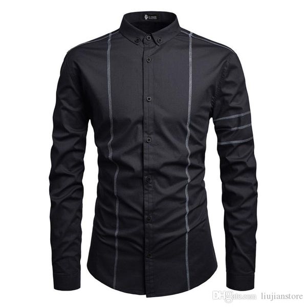 Spring Mens Panelled Casual Shirts Fashion Designer Male Long Sleeve Shirts Mens Turn Down Collar Clothing
Spring Mens Panelled Casual Shirts Fashion Designer Male Long Sleeve Shirts Mens Turn Down Collar Clothing