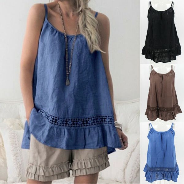 women tanks summer boho sleeveless tank ladies loose casual vest slip loose basic solid daily hollow out ruffles long, White
women tanks summer boho sleeveless tank ladies loose casual vest slip loose basic solid daily hollow out ruffles long, White