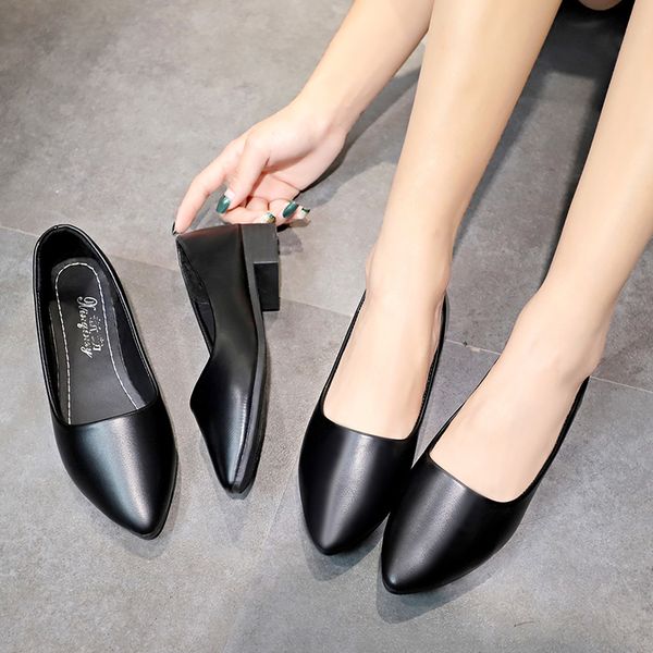 flats women comfortable shallow mouth solid color female shoes leather pointed toe office lady work shoes, Black
flats women comfortable shallow mouth solid color female shoes leather pointed toe office lady work shoes, Black