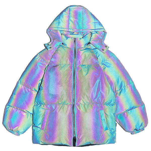 high street laser reflective men parkas windbreaker winter north canada harajuku warm padded cotton jacket men hooded streetwear, Black
high street laser reflective men parkas windbreaker winter north canada harajuku warm padded cotton jacket men hooded streetwear, Black