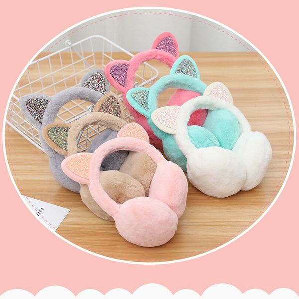 winter chic sequin folding cat ears earmuffs for women and girls plush fur ear warmer bun with glitter headband cartoon pattern, Blue;gray
winter chic sequin folding cat ears earmuffs for women and girls plush fur ear warmer bun with glitter headband cartoon pattern, Blue;gray