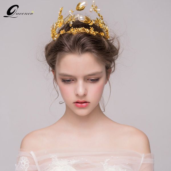 baroque pearl gold crown wedding tiara bridal hair accessories golden flower pearl headband women bridal headpiece tiaras, Golden;white
baroque pearl gold crown wedding tiara bridal hair accessories golden flower pearl headband women bridal headpiece tiaras, Golden;white
