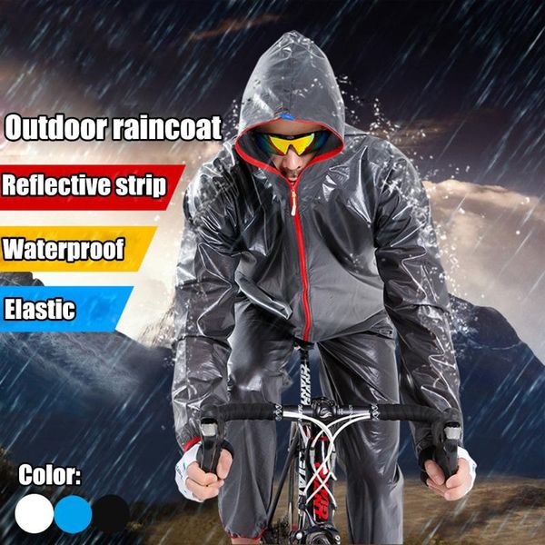 cycling reflective raincoat waterproof hooded long-sleeved raincoat rain pants men and women bicycle outdoor sports suit #yl5, Black;blue
cycling reflective raincoat waterproof hooded long-sleeved raincoat rain pants men and women bicycle outdoor sports suit #yl5, Black;blue