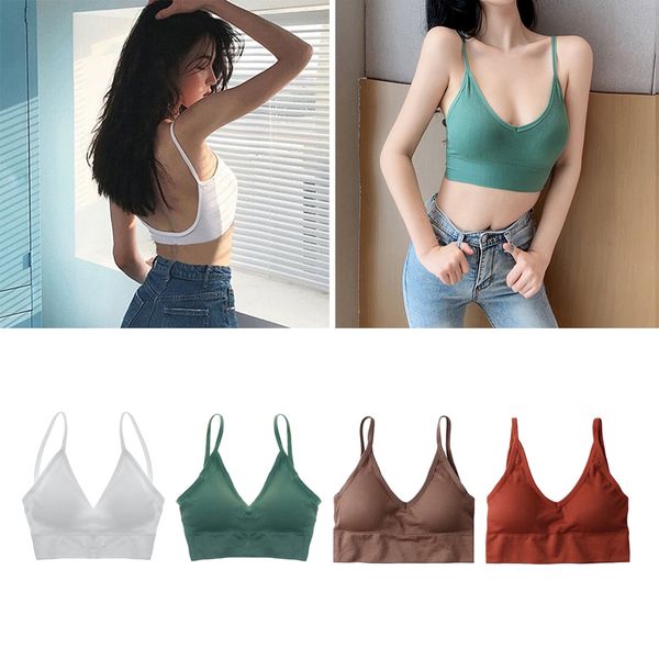 4 pack women's girls v neck bralette comfort bra camisole tank sport bra, Red;black
4 pack women's girls v neck bralette comfort bra camisole tank sport bra, Red;black