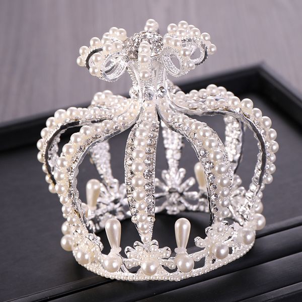new fashion silver diadems pearls rhinestone round tiaras and crowns for women bride girl wedding party pageant hair accessories, Golden;white
new fashion silver diadems pearls rhinestone round tiaras and crowns for women bride girl wedding party pageant hair accessories, Golden;white