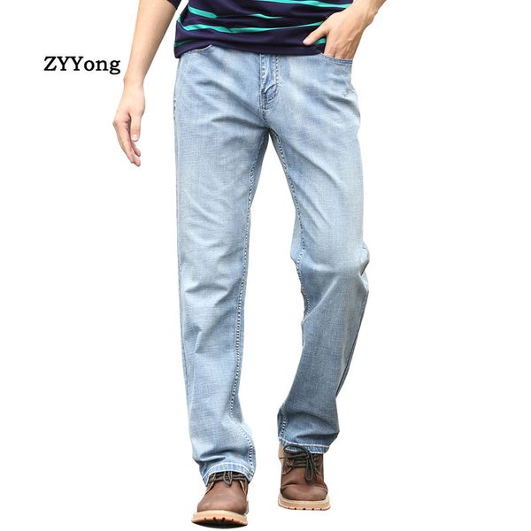 summer thin section big size man pants straight baggy trousers fashion light blue elastic denim male business jeans classic
summer thin section big size man pants straight baggy trousers fashion light blue elastic denim male business jeans classic