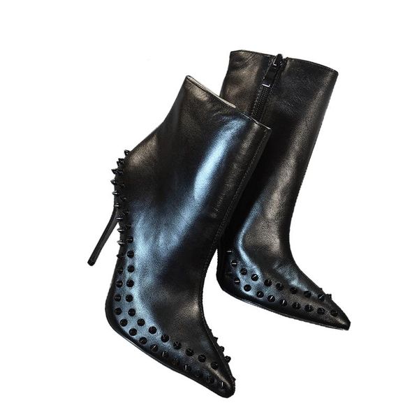 fashion luxury red bottom high heels spikes boots designer boots black high heels ankle boots womens snake skin winter shoes good quality
fashion luxury red bottom high heels spikes boots designer boots black high heels ankle boots womens snake skin winter shoes good quality