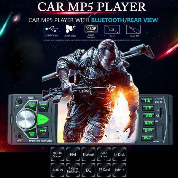 4022d car radio bluetooth usb audio mp5 player 4.1 inch screen aux durable stereo fm universal multimedia video tf
4022d car radio bluetooth usb audio mp5 player 4.1 inch screen aux durable stereo fm universal multimedia video tf