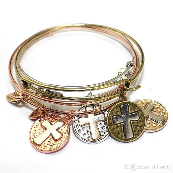 selling starfish cross love charm bracelet for women fashion cute rose gold silver wire bangle expandable jewelry gift for family, Black 
selling starfish cross love charm bracelet for women fashion cute rose gold silver wire bangle expandable jewelry gift for family, Black