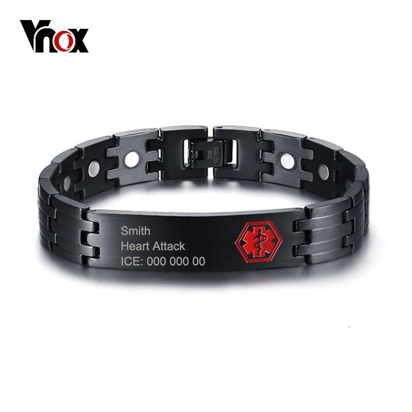vnox engraving 12mm medical alert id bracelet for men bangle health care magnetic energy stainless steel male jewelry, Golden;silver
vnox engraving 12mm medical alert id bracelet for men bangle health care magnetic energy stainless steel male jewelry, Golden;silver