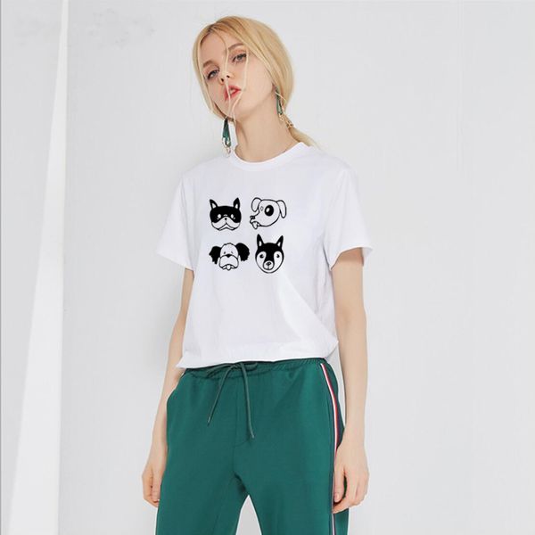 funny dog faces graphic print cotton t shirt for women short sleeve t shirt graphic tees hipster tumblr cozy plus size, White
funny dog faces graphic print cotton t shirt for women short sleeve t shirt graphic tees hipster tumblr cozy plus size, White