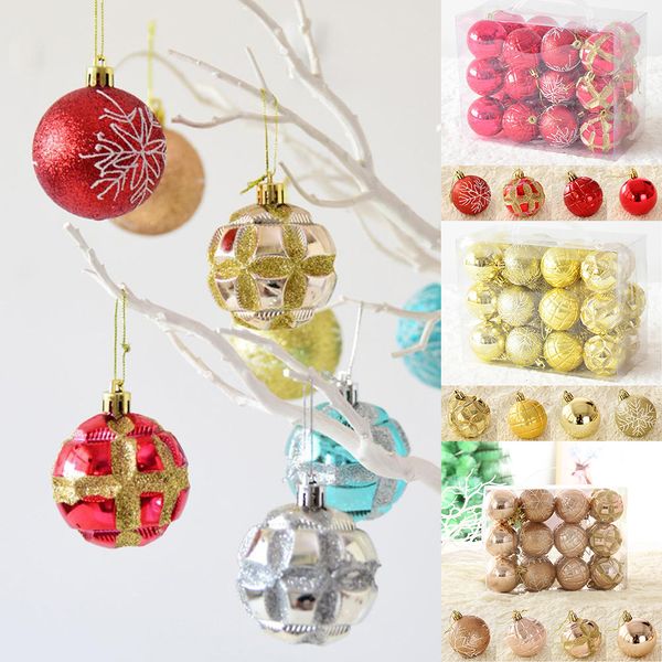 24pcs christmas tree decorations 6cm barrels color painted balls high-end christmas balls plastic painted
24pcs christmas tree decorations 6cm barrels color painted balls high-end christmas balls plastic painted