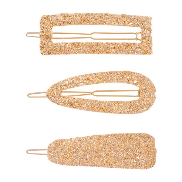 3 pcs/set fashion alloy texture geometric hair clip simple women headwear hairpin girls lady barrette hair accessories, Golden;white
3 pcs/set fashion alloy texture geometric hair clip simple women headwear hairpin girls lady barrette hair accessories, Golden;white