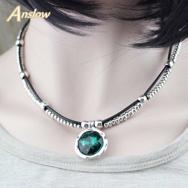 anslow brand 20% discount new design round crystal leather collar statement necklace for elegant women female jewelry low0078an, Silver
anslow brand 20% discount new design round crystal leather collar statement necklace for elegant women female jewelry low0078an, Silver