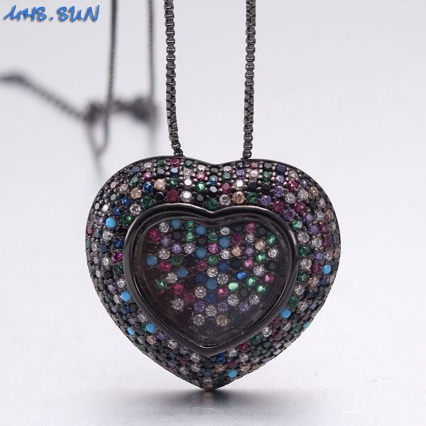 mhs.sun fashion zircon jewelry heart design women pendant necklace black color luxury cz chain necklace for female party gift, Silver
mhs.sun fashion zircon jewelry heart design women pendant necklace black color luxury cz chain necklace for female party gift, Silver