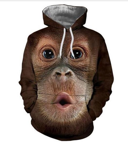 new fashion men women monkey funny 3d sweatshirts hoodies autumn winter casual print hooded pullovers wr0100, Black
new fashion men women monkey funny 3d sweatshirts hoodies autumn winter casual print hooded pullovers wr0100, Black