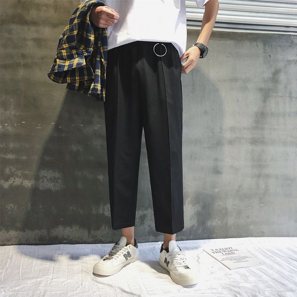 male han edition tide relaxed autumn nine points men's casual pants men's trousers summer trousers straight for men, White;black
male han edition tide relaxed autumn nine points men's casual pants men's trousers summer trousers straight for men, White;black