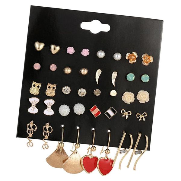 20 pairs simple women earrings stud rhinestone multiple stud earrings set, Golden
20 pairs simple women earrings stud rhinestone multiple stud earrings set, Golden