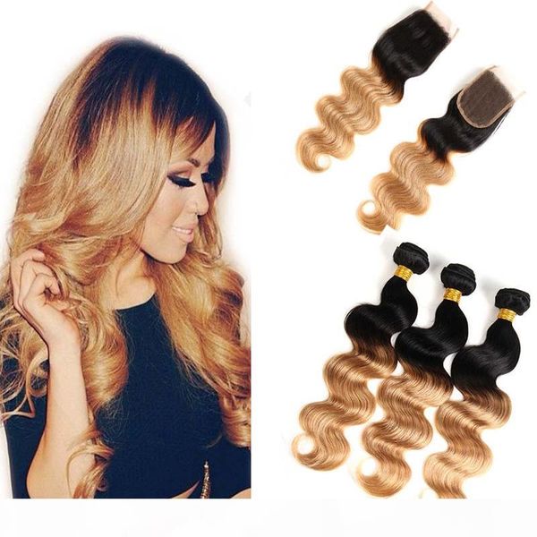 colored brazilian body wave human hair 3 bundles with lace closure two tone 1b 27# ombre honey blonde human hair weave with closure, Black;brown
colored brazilian body wave human hair 3 bundles with lace closure two tone 1b 27# ombre honey blonde human hair weave with closure, Black;brown