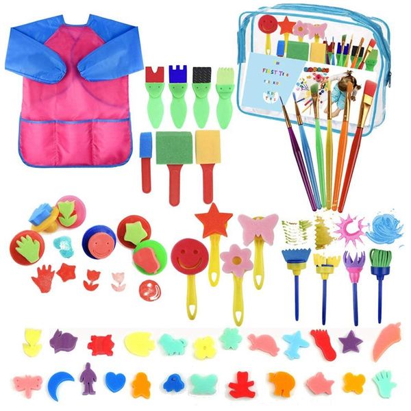 52 pcs sponge paint brushes kits painting brushes tool kit for kids early diy learning include pattern set,apron, etc
52 pcs sponge paint brushes kits painting brushes tool kit for kids early diy learning include pattern set,apron, etc