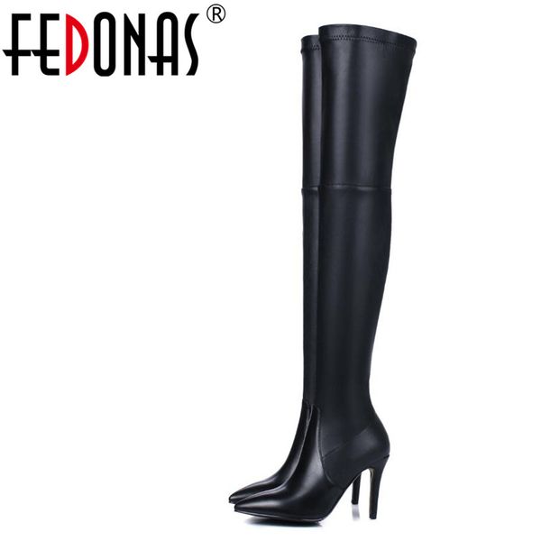 fedonas 1fashion women over the knee boots genuine leather autumn winter warm high heels shoes woman quality party dancing shoes, Black
fedonas 1fashion women over the knee boots genuine leather autumn winter warm high heels shoes woman quality party dancing shoes, Black