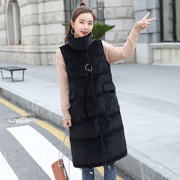 women winter vest waistcoat new velvet long vest sleeveless jacket suit collar down cotton warm thick female, Black;white
women winter vest waistcoat new velvet long vest sleeveless jacket suit collar down cotton warm thick female, Black;white