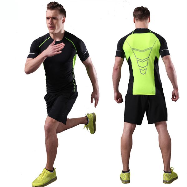 2 pieces mens sports suits running clothes for men sport short +compression tights t-shirt gym fitness cropped quick dry sets, Black;blue
2 pieces mens sports suits running clothes for men sport short +compression tights t-shirt gym fitness cropped quick dry sets, Black;blue
