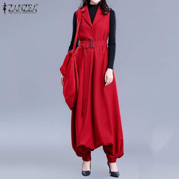 zanzea elegant women lapel neck jumpsuits casual sleeveless drop crotch rompers summer solid overalls loose playsuits pants, Black;white
zanzea elegant women lapel neck jumpsuits casual sleeveless drop crotch rompers summer solid overalls loose playsuits pants, Black;white