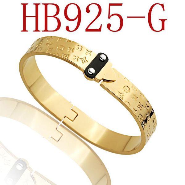 

New l brand de igner bracelet for women ladie titanium teel fa hion bracelet with 3 color luxury jewelry hipping