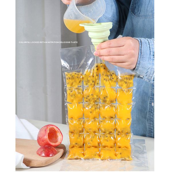 self-sealing disposable ice pack frozen ice cube mold ice bag food grade silicone folding telescopic funnel kitchen mini funnel
self-sealing disposable ice pack frozen ice cube mold ice bag food grade silicone folding telescopic funnel kitchen mini funnel
