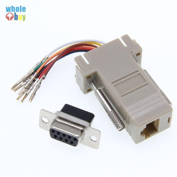 good quality wholesale db9 female to rj45 female f/f rs232 modular adapter connector convertor extender 300pcs/lot
good quality wholesale db9 female to rj45 female f/f rs232 modular adapter connector convertor extender 300pcs/lot