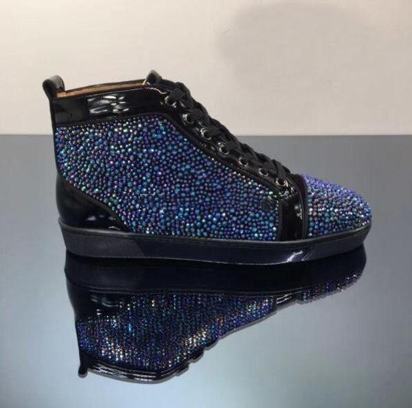 luxurious blue rhinestone high-red bottom sneakers shoes quality women men skateboard party wedding dress walking shoes, Black
luxurious blue rhinestone high-red bottom sneakers shoes quality women men skateboard party wedding dress walking shoes, Black