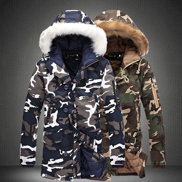2018 winter jacket men's women's fashion camouflage pattern long lovers jacket thickening casual hooded fur collar cotton coats, Tan;black
2018 winter jacket men's women's fashion camouflage pattern long lovers jacket thickening casual hooded fur collar cotton coats, Tan;black