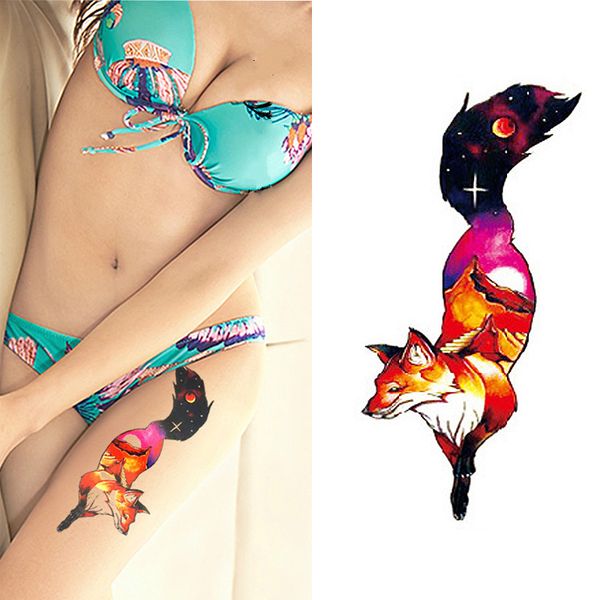 1pcs fantasy color fox black white large flower henna temporary tattoo black mehndi style waterproof tattoo sticker
1pcs fantasy color fox black white large flower henna temporary tattoo black mehndi style waterproof tattoo sticker