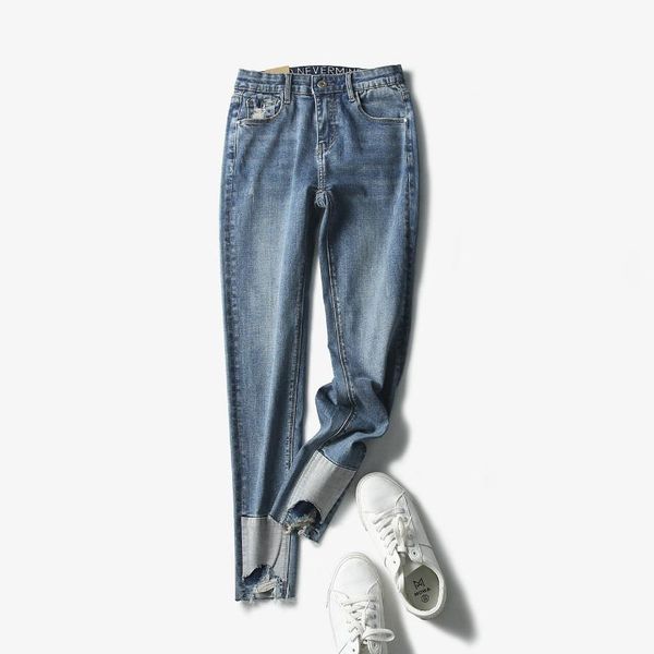 2020 spring new arrival office lady jeans trousers pants women lady hmr20621mar2, Blue 
2020 spring new arrival office lady jeans trousers pants women lady hmr20621mar2, Blue