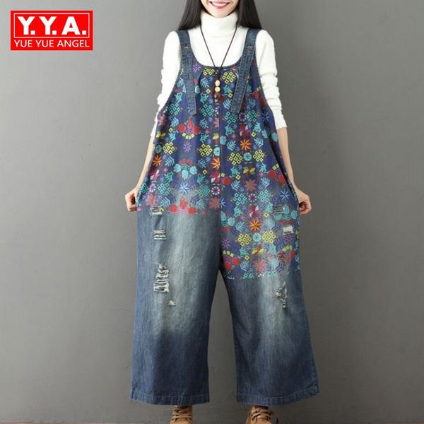 2018 autumn winter print denim jumpsuit high waist jeans women elegant rompers female jumpsuit wide leg ladies overall clothes, Blue
2018 autumn winter print denim jumpsuit high waist jeans women elegant rompers female jumpsuit wide leg ladies overall clothes, Blue