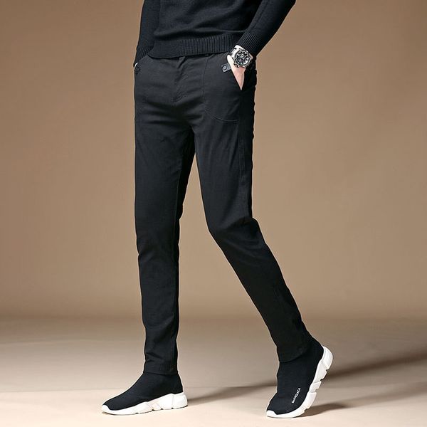 new 2018 mens casual pants fashion business male cotton slim pant straight trousers long pants solid color 28-38, Black
new 2018 mens casual pants fashion business male cotton slim pant straight trousers long pants solid color 28-38, Black
