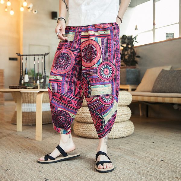 chinese style cropped trousers men's bloomers summer japanese loose large size harlan pants wide leg beach harem pants men, Black
chinese style cropped trousers men's bloomers summer japanese loose large size harlan pants wide leg beach harem pants men, Black