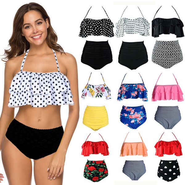 2019 new bikini sets ruffle swimsuit women high waist plus size swimwear dot print bikini set vintage beach wear s-3xl biquini, White;black
2019 new bikini sets ruffle swimsuit women high waist plus size swimwear dot print bikini set vintage beach wear s-3xl biquini, White;black