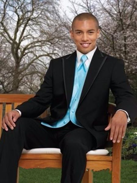 new arrivals one button black groom tuxedos peak lapel groomsmen man suits mens wedding suits (jacket+pants+vest+tie) 591, Black;gray
new arrivals one button black groom tuxedos peak lapel groomsmen man suits mens wedding suits (jacket+pants+vest+tie) 591, Black;gray
