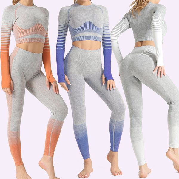 2pcs women seamless yoga set fitness sports suits gym clothes long sleeve shirts high waist running leggings workout pants shirt
2pcs women seamless yoga set fitness sports suits gym clothes long sleeve shirts high waist running leggings workout pants shirt