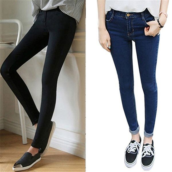 fashion women mid rise pencil stretch denim skinny jeans pants casual trousers, Blue
fashion women mid rise pencil stretch denim skinny jeans pants casual trousers, Blue