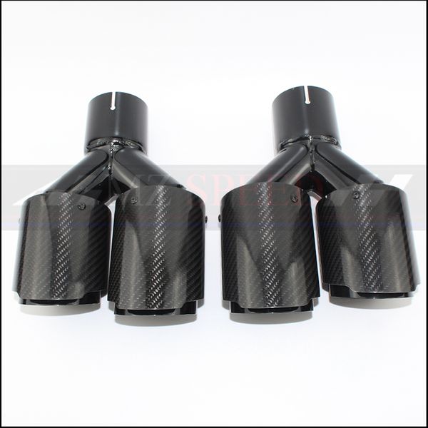 a pair of auto parts exhaust pipe grade carbon fiber double pipe universal coating black carbon double end muffler suita
a pair of auto parts exhaust pipe grade carbon fiber double pipe universal coating black carbon double end muffler suita