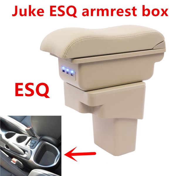 

for juke esq armrest box central store content box with cup holder ashtray interior decoration car-styling accessory 2014-2017